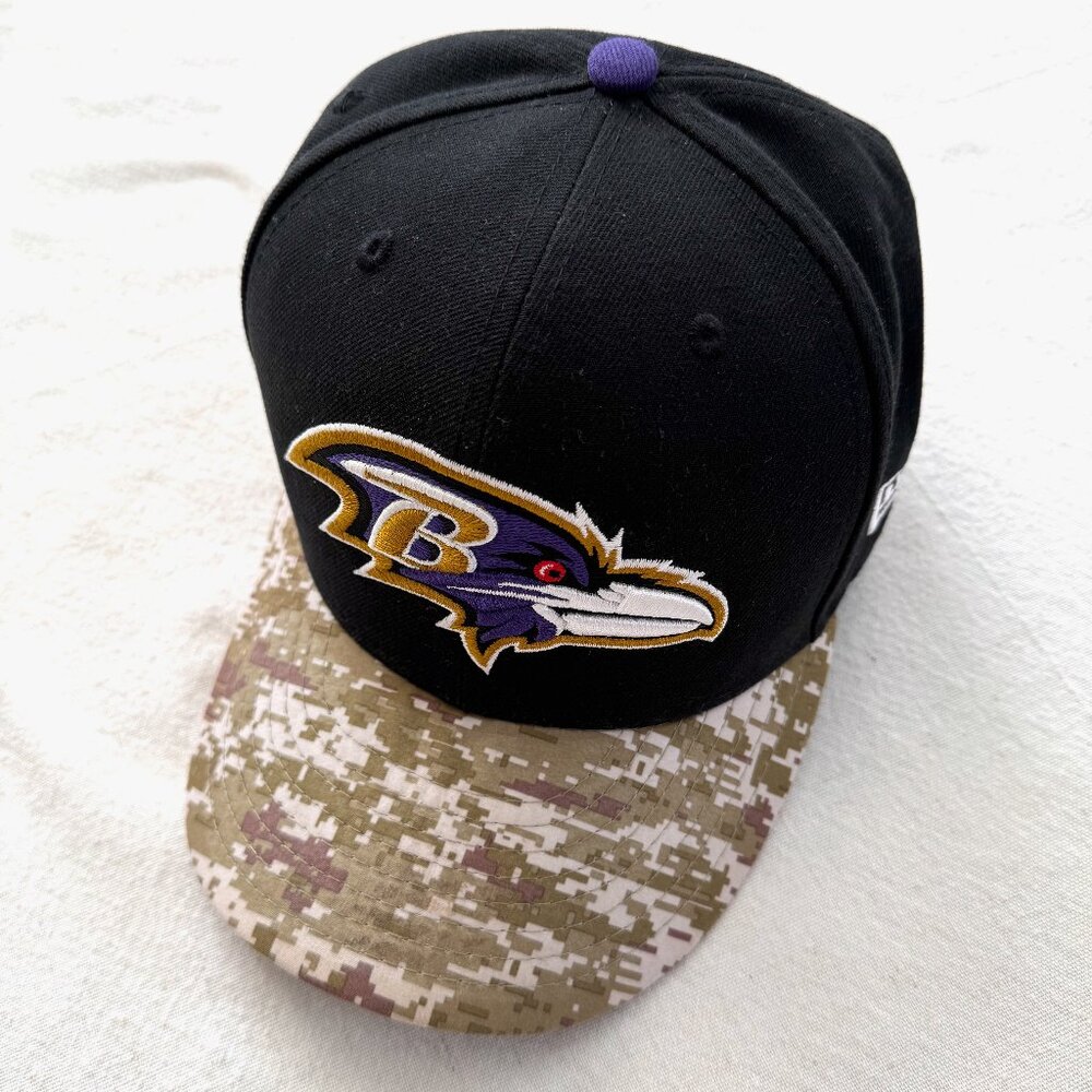 Baltimore Ravens Mens Fitted New Era Baseball Cap Camo/Black 7 1/4